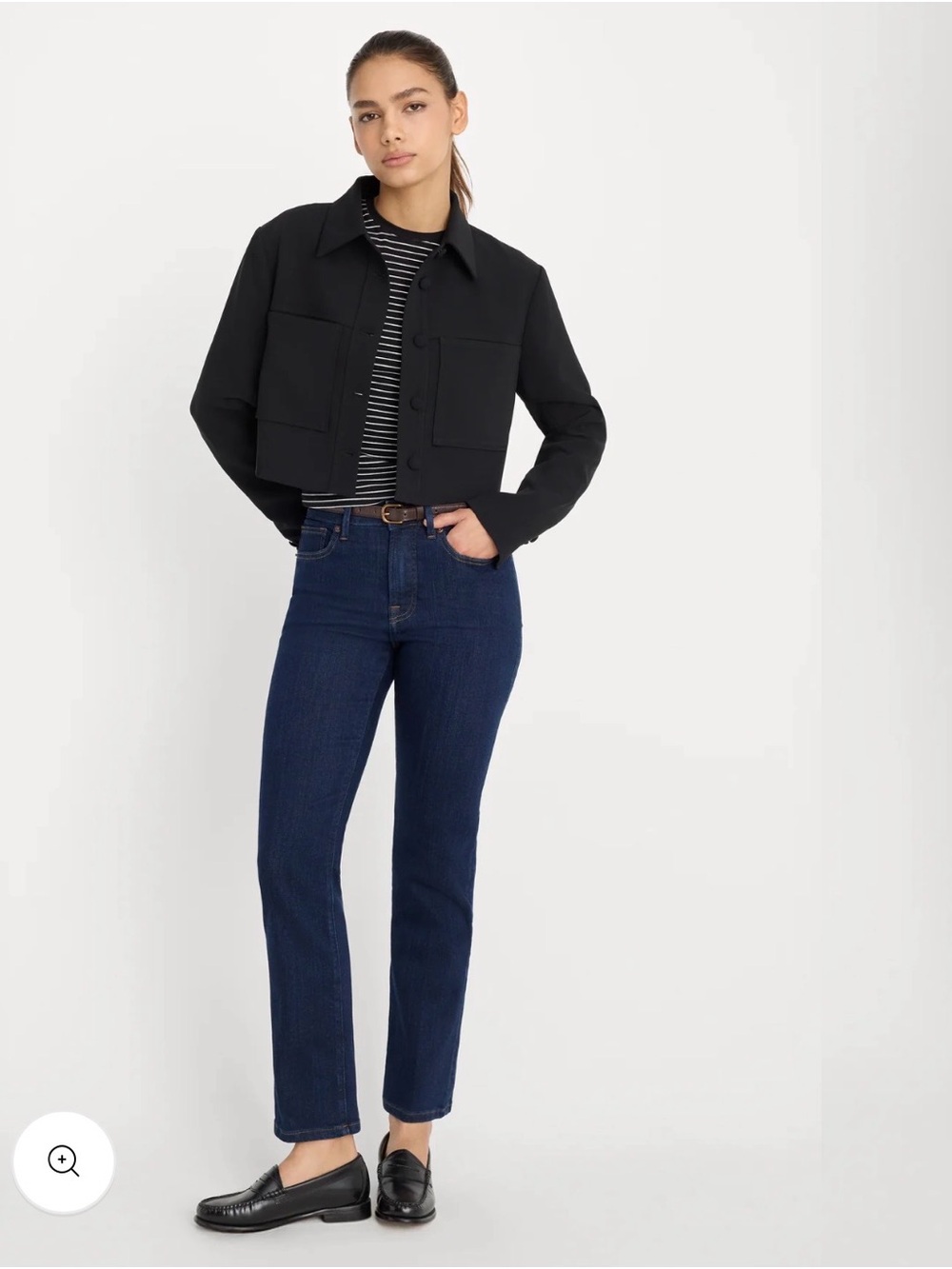 Good American High-Rise Straight Leg Jeans